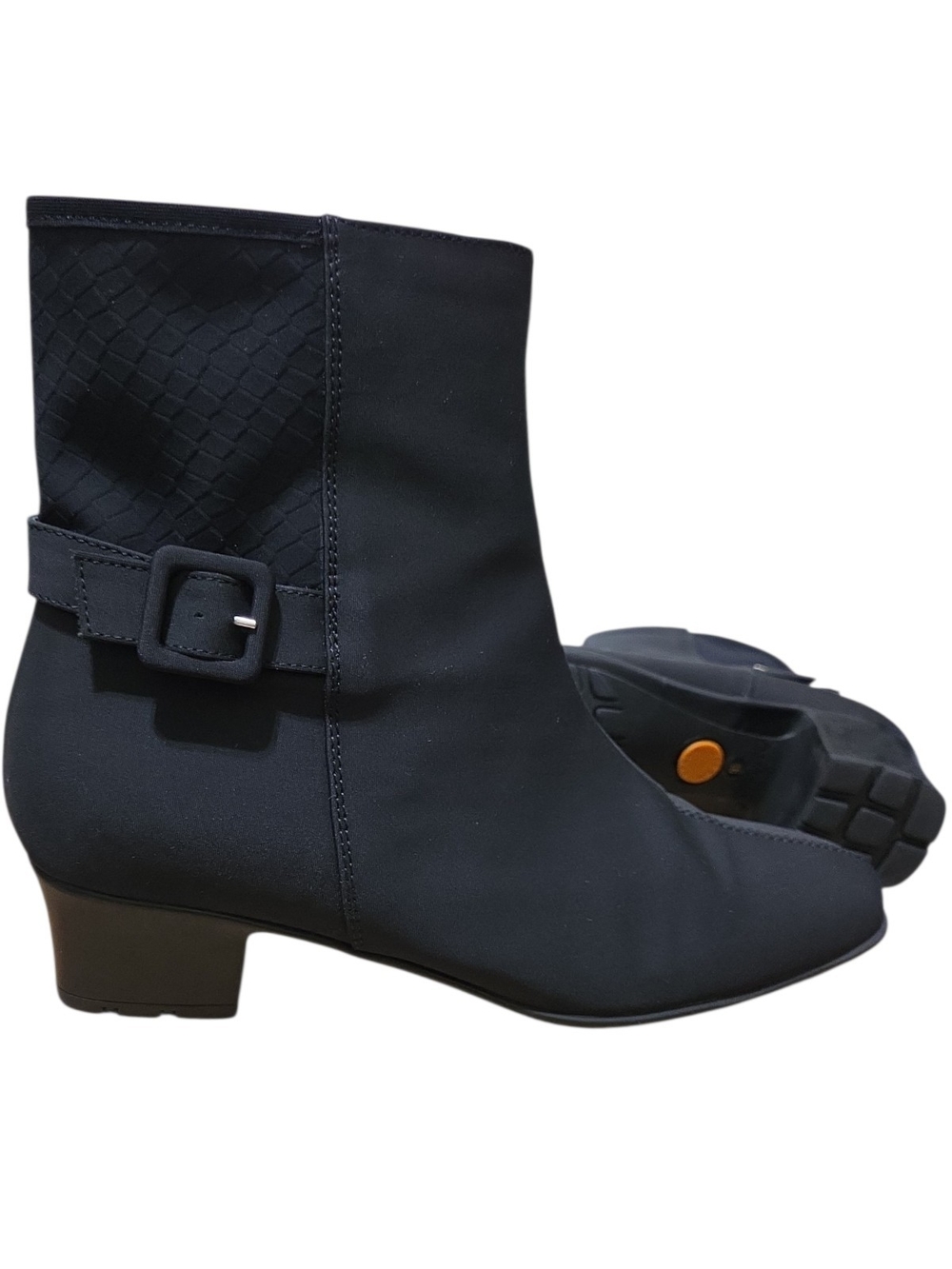 Sesto Meucci Black Yeska Ankle Boots with Buckle Accent Size 9.5 N